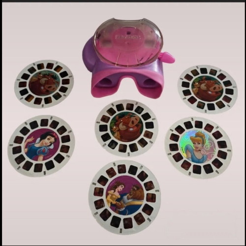 Pink ViewMaster 2002 with 6 reels like new