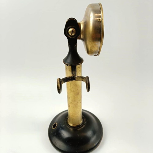Western Electric brass telephone base used, early 20th century