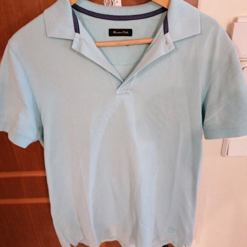 Massimo Dutti polo used, turquoise, size large