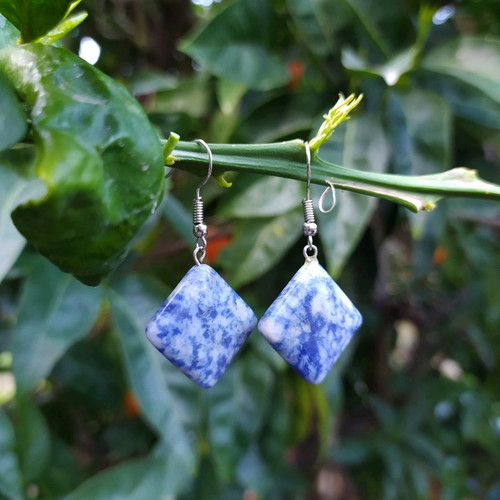 Earrings with semi-precious stones like new, stainless steel hooks