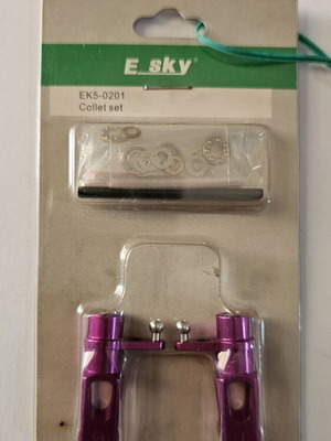 E-Sky EK5-0201 Collet Set purple metal RC helicopter upgrade new old stock