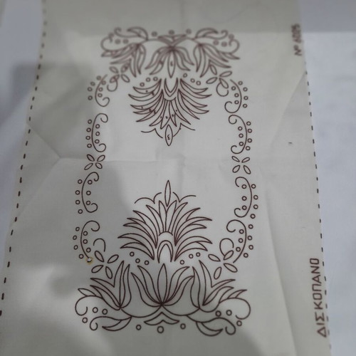 Diskopano embroidery canvas with anevato or Byzantine design, like new, 42 cm