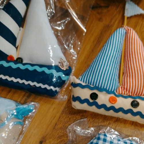 Fabric decorations new, pack of 20 pieces
