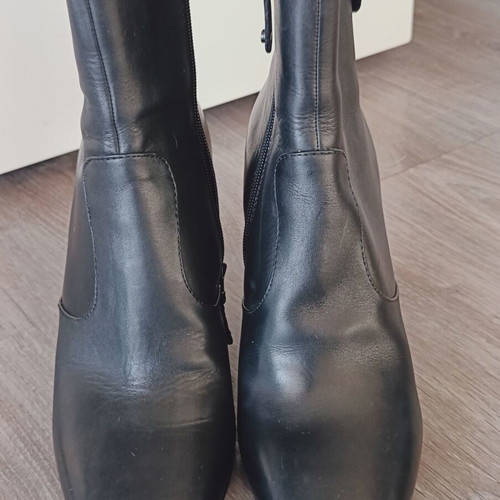 Cafenoir ankle boots new, leather, size 40, 9cm heel