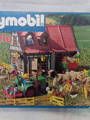 Playmobil puzzle farm used, set of 60 pieces