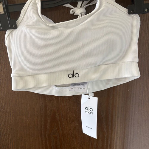 Alo Yoga White Set New, Scrunch Bum Leggings