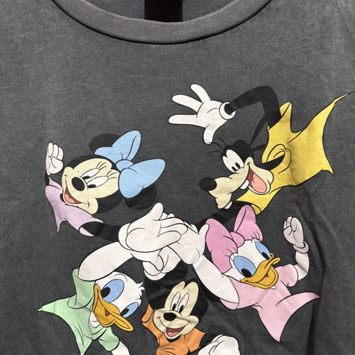 Mickey Mouse Short Sleeve T-shirt like new, Bershka, size S, gray