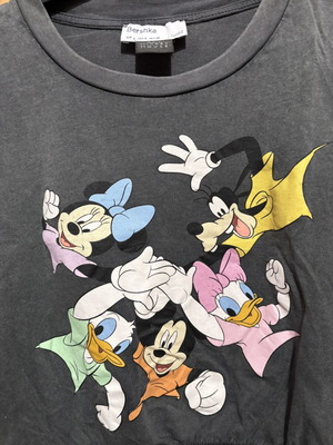 Mickey Mouse Short Sleeve T-shirt like new, Bershka, size S, gray