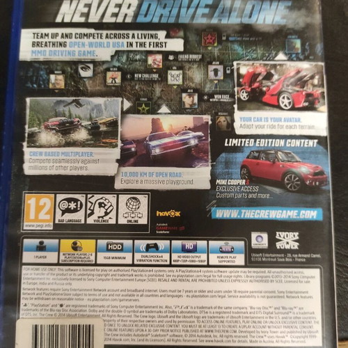 The Crew PS4 game used, adventure