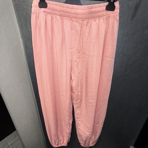 Coral Pink Jogger Pants new, elastic waist, sizes S to L