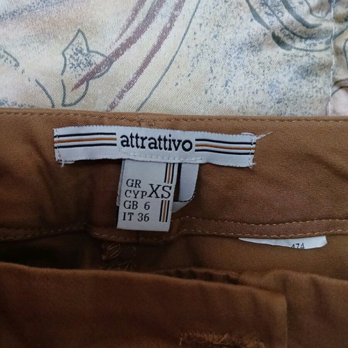 Attrattivo pants like new, dark beige, size XS