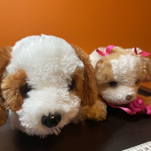 FurReal Friends Li'l Big Paws Tug 'n Love Bouncy Pet like new interactive plush dog