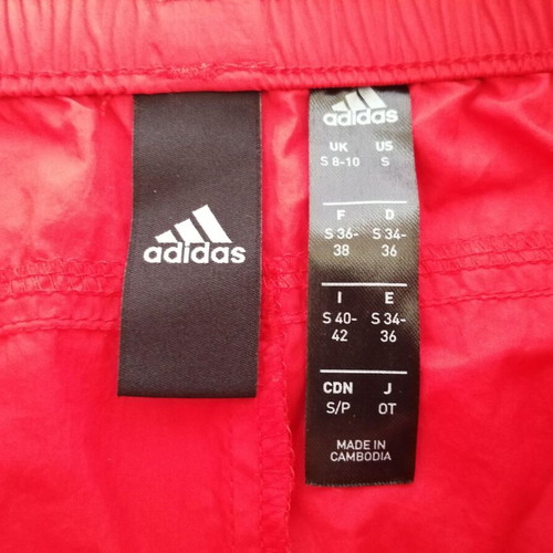 Adidas women's retro sports shorts size S like new, red