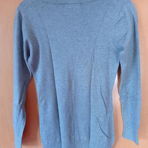 Women's gray blouse size large with embroidered sequin design like new