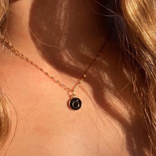 Zodiac jewelry new, gold-colored stainless steel