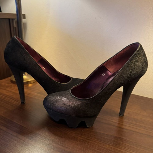 Viktor & Rolf Black Platform High Heel Pumps, EU 39