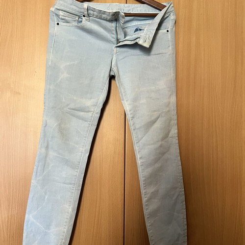 Armani A/X Exchange light blue bleached denim jeans, size 6