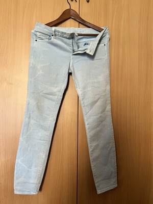 Armani A/X Exchange light blue bleached denim jeans, size 6