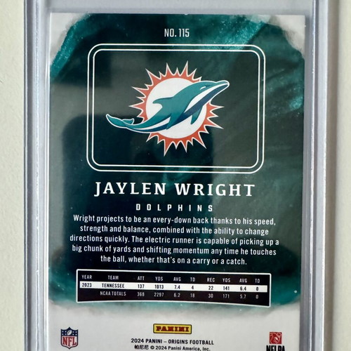 Jaylen Wright 2024 Panini Origins #115 Holo Orange Rookie Card new