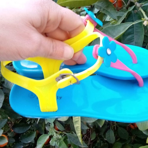 Jelly shoes for girls used, size 30, multicolor sandals