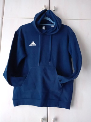 Adidas kids/teens hoodie S navy blue like new with hood and pocket