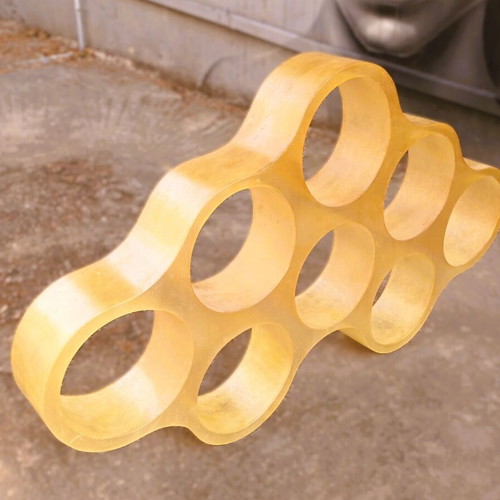 Space Age Room Divider Amber Resin Vintage 1970s Like New