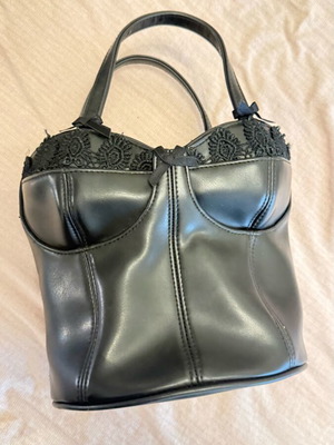 Fabiani limited edition corset bag new, black handbag