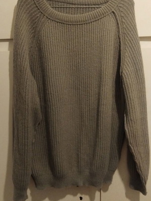 Men's knitted sweater like new, gray, size L