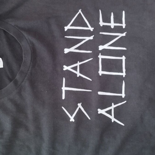 Stand Alone T-Shirt by Gildan HumbleUnderdogs, used, size L, black cotton