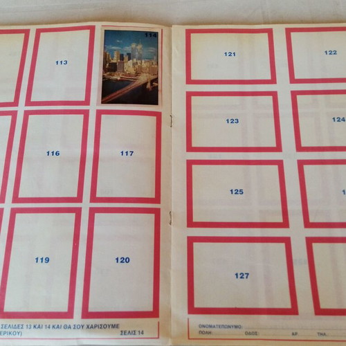 Carousel album used with 43 Caroline stickers