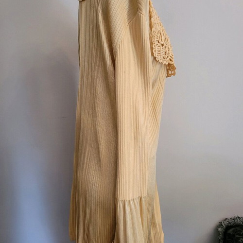 Christian Lacroix cardigan used, gold color with knitted details
