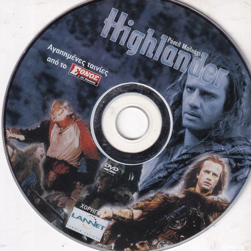 DVD Movie Highlander – The Immortal, Fantasy / Adventure, Christopher Lambert, Sean Connery, 1 DVD like new
