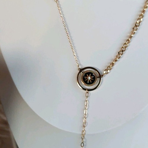 Steel Necklace new, gold and silver color