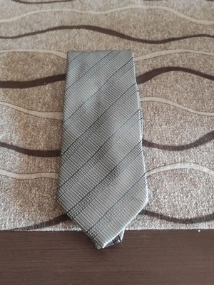 Sergio Romani silk tie like new, gray and silver