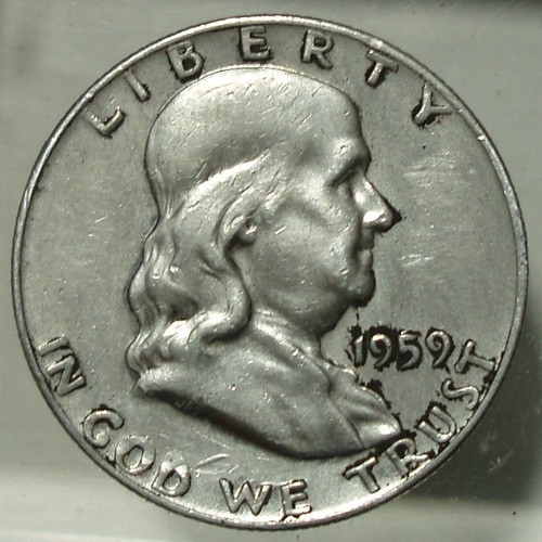 Silver ½ Dollar 1959 coin used