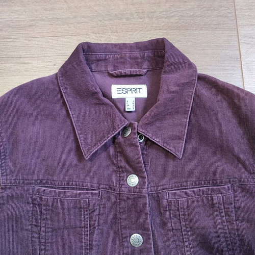Esprit corduroy shirt like new, size S, burgundy