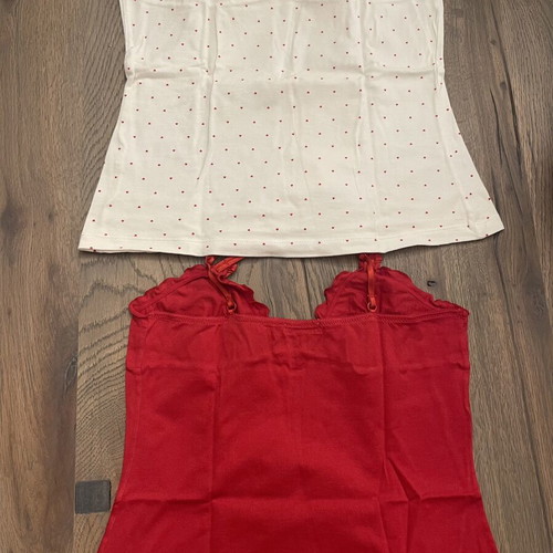 Oysho camisoles, red and pink, size M