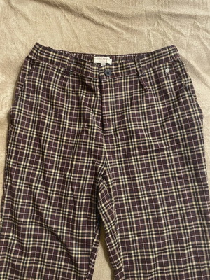 Pull&bear checked pants like new, beige and purple, size L