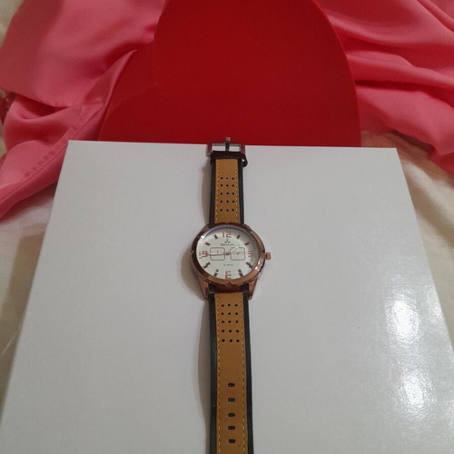Raglan women's watch new, quartz, brown and black strap