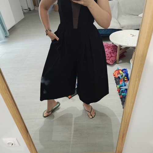 Ioanna Kourbela black jumpsuit with pockets, size S
