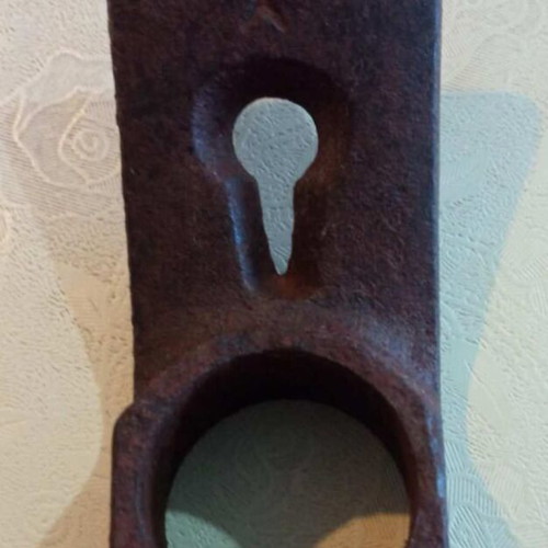 Handmade forged old adze used with master mark (X)