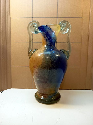 Anthologist Handmade Blown Glass Amphora Vase New