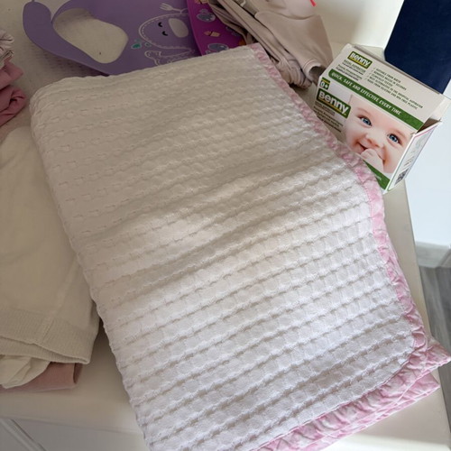 Newborn girl nursery bedding and essentials set