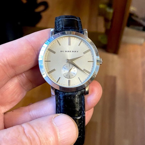 Burberry watch used, stainless steel, waterproof with sapphire 40mm