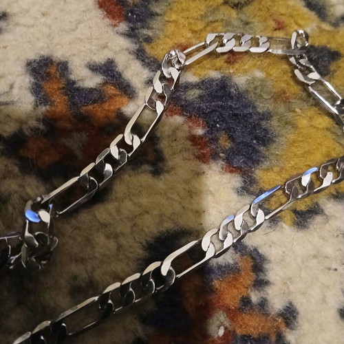 Silver plated necklace chain new, length 60 cm