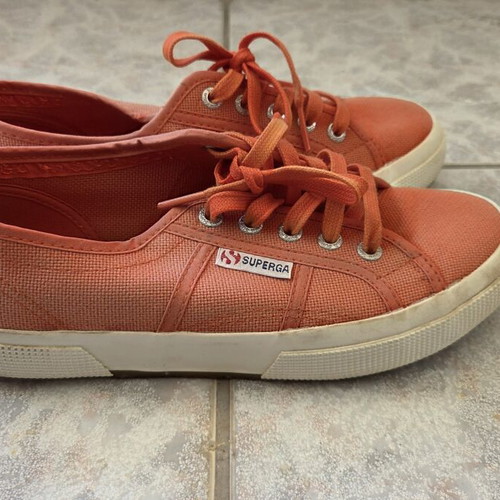 Superga women's orange sneakers size 38 used