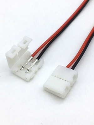 Συνδετήρες για ταινίες LED 8mm 2 καλωδίων πακέτο 5 καινούργιοι