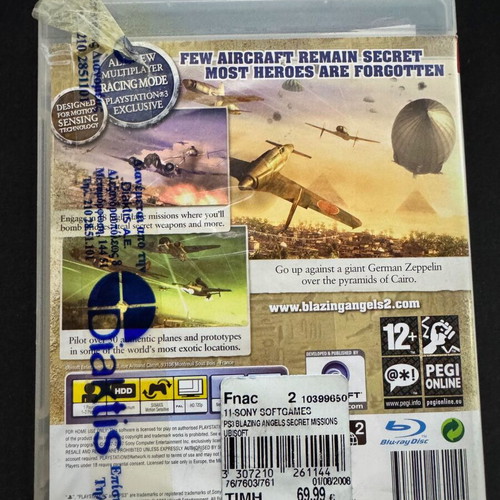 Blazing Angels 2: Secret Missions of WWII for PlayStation 3 like new