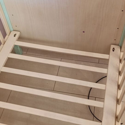 Crib set with mattress and dresser like new