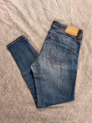 Zara skinny jeans used, blue, size M 38 10, low waisted